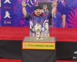 Comedian Gabriel ‘Fluffy’ Iglesias cements his place in Hollywood outside the TCL Chinese Theatre
